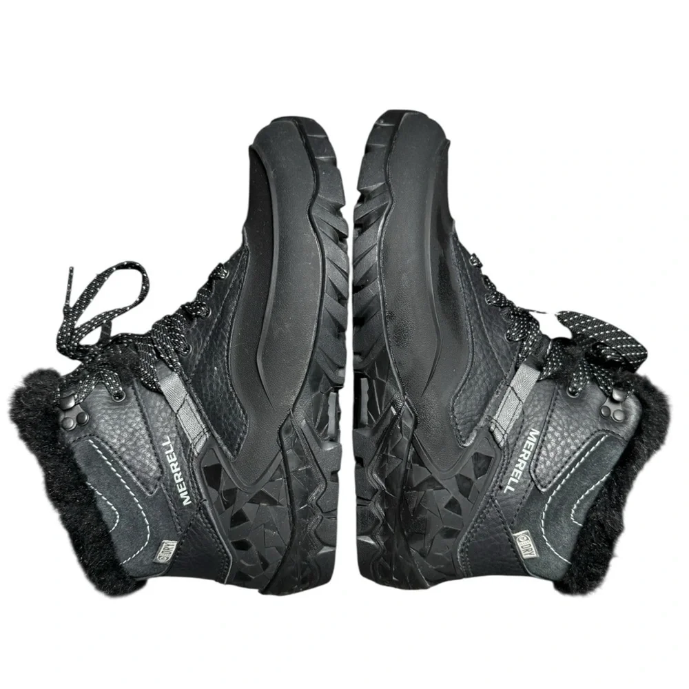 Merrell Aurora 6 Ice+ Women’s Black Fur Lined Winter Boots Waterproof Size 6